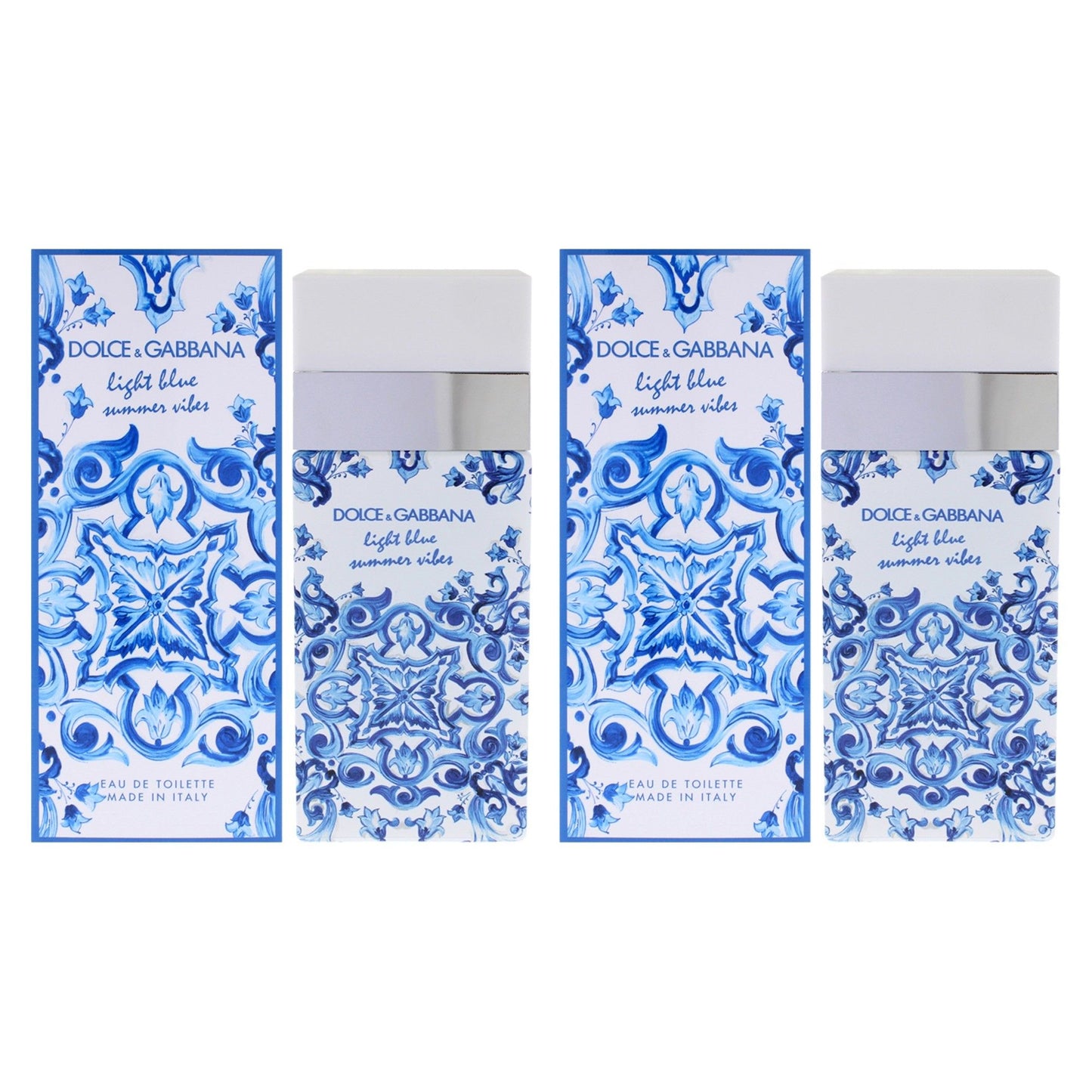 Dolce and Gabbana Light Blue Summer Vibes for Women 3.3 oz EDT Spray Pack of 2
