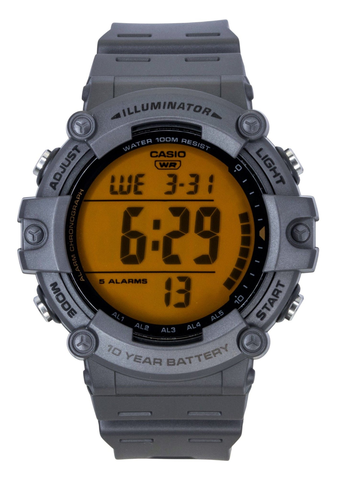 Casio Multifunctional Digital Resin Strap Quartz AE-1500WHC-8AV 100M Men's Watch