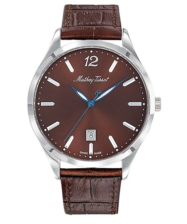 Mathey-Tissot Urban Leather Strap Brown Dial Quartz D411AM Women's Watch