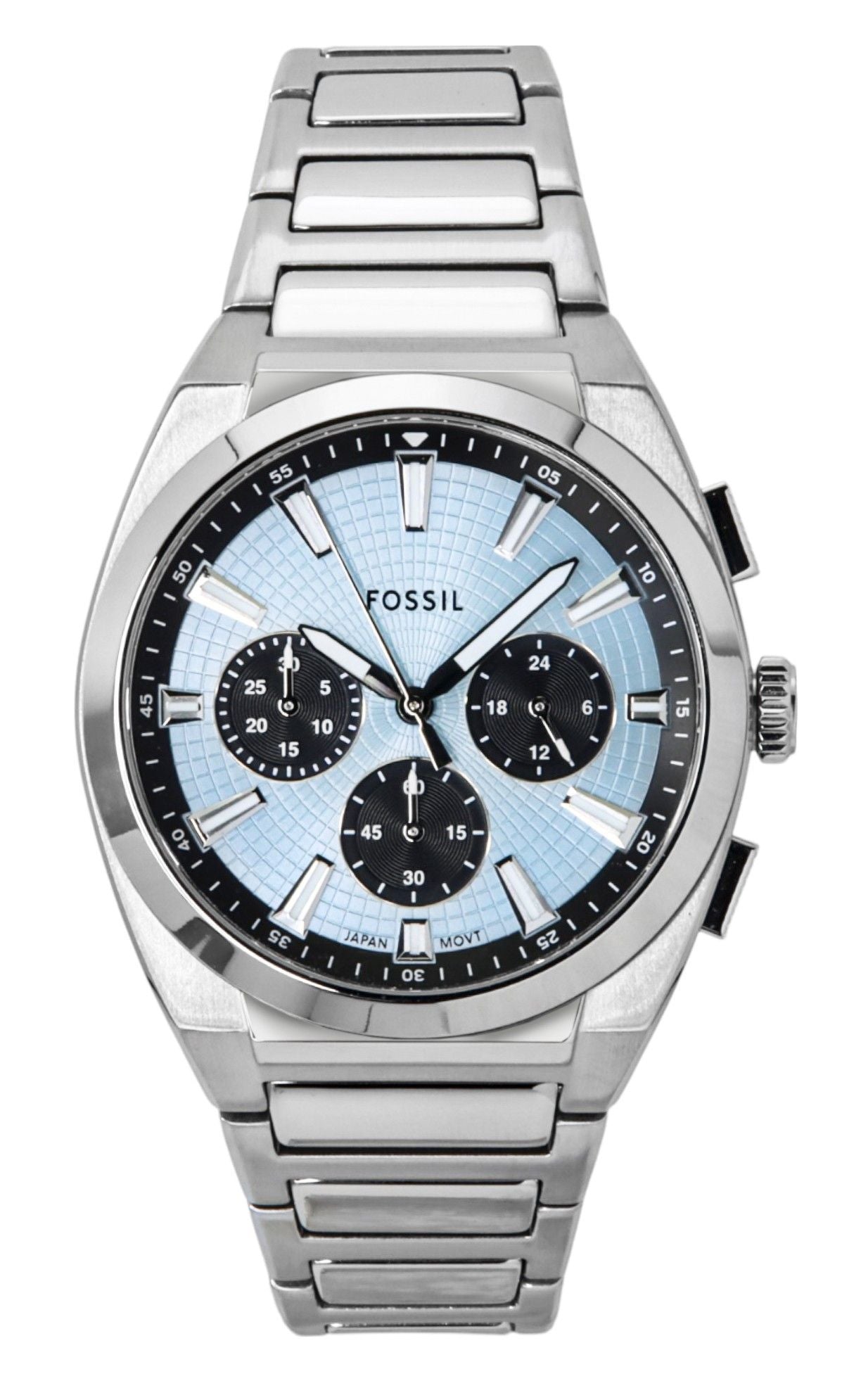 Fossil Everett Chronograph Stainless Steel Blue Dial Quartz FS6105 Men's Watch
