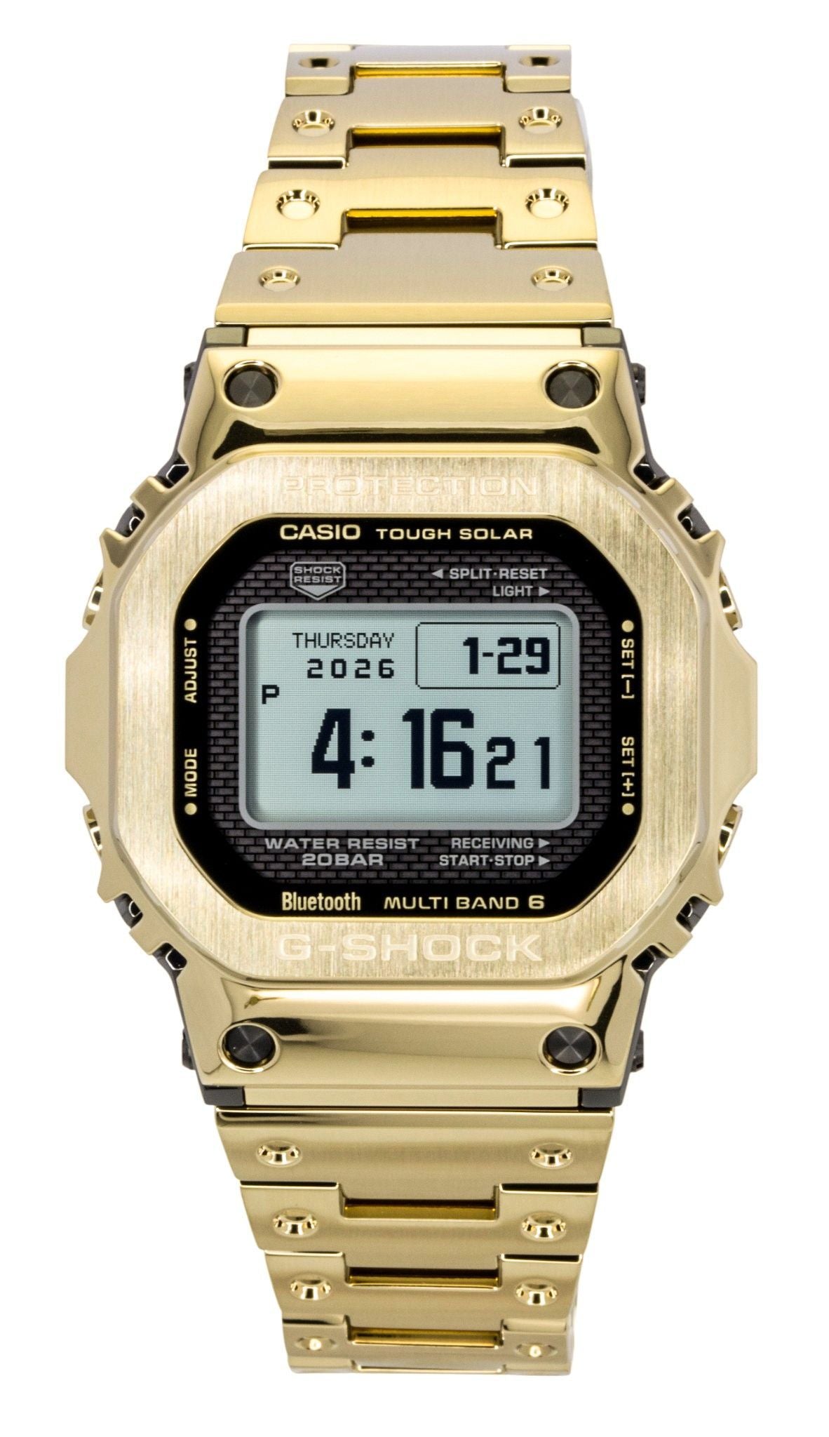 Casio G-Shock Digital Gold Tone Full Metal Smartphone Link Solar GMW-BZ5000GD-9 200M Men's Watch