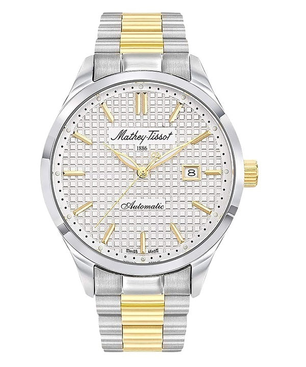 Mathey-Tissot Urban Two Tone Stainless Steel Silver Dial Automatic H411ATBI Men's Watch