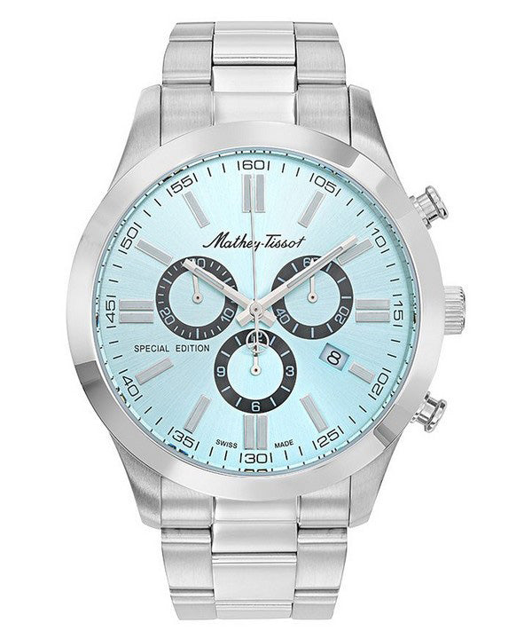 Mathey-Tissot Mathy I Jumbo Chronograph Stainless Steel Blue Dial Quartz H455CHSK Men's Watch