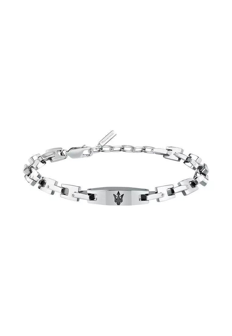 Maserati Jewels Silver Tone Stainless Steel Bracelet JM425AVD106 For Men