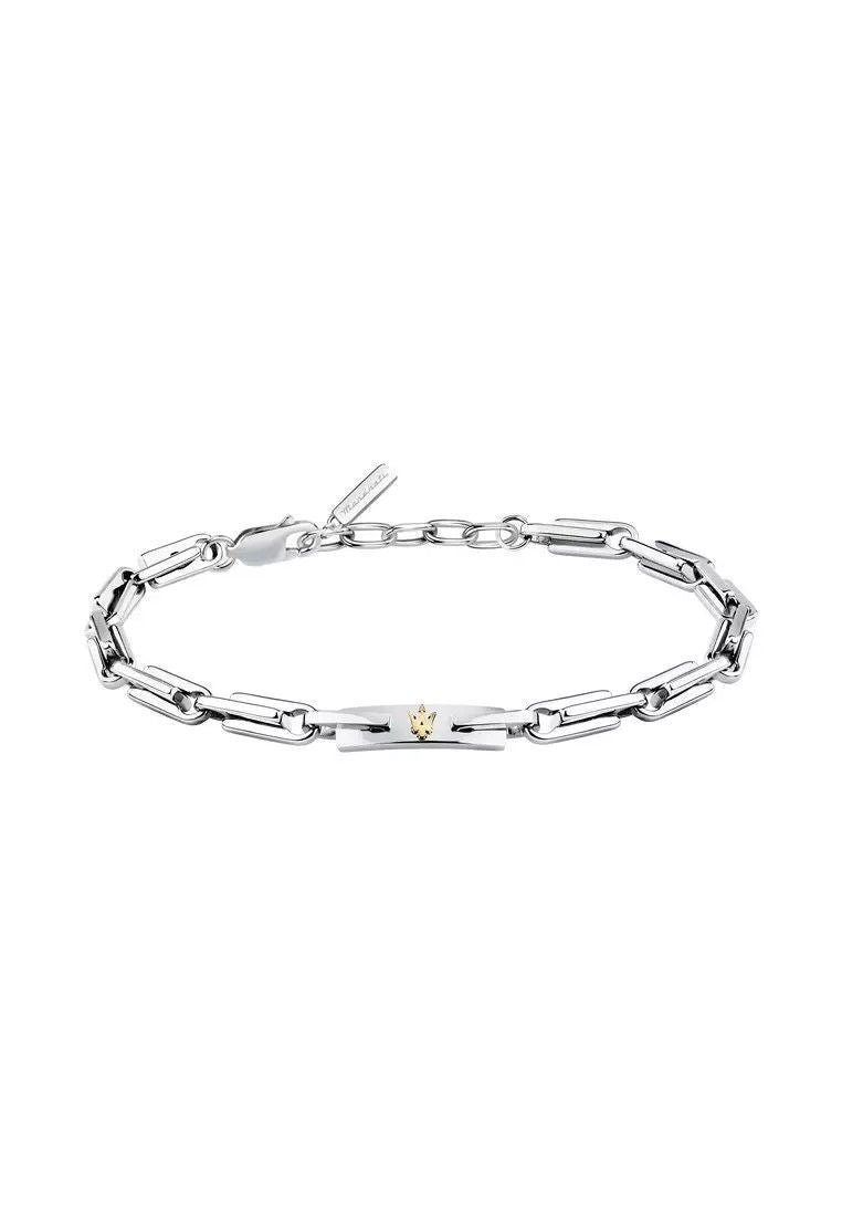 Maserati Iconic Silver Tone Stainless Steel Bracelet JM425AVD108 For Men