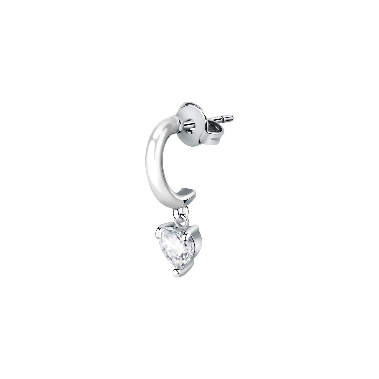 La Petite Story Single Steel Earrings With Clear Zircon LPS02AQM33 For Women