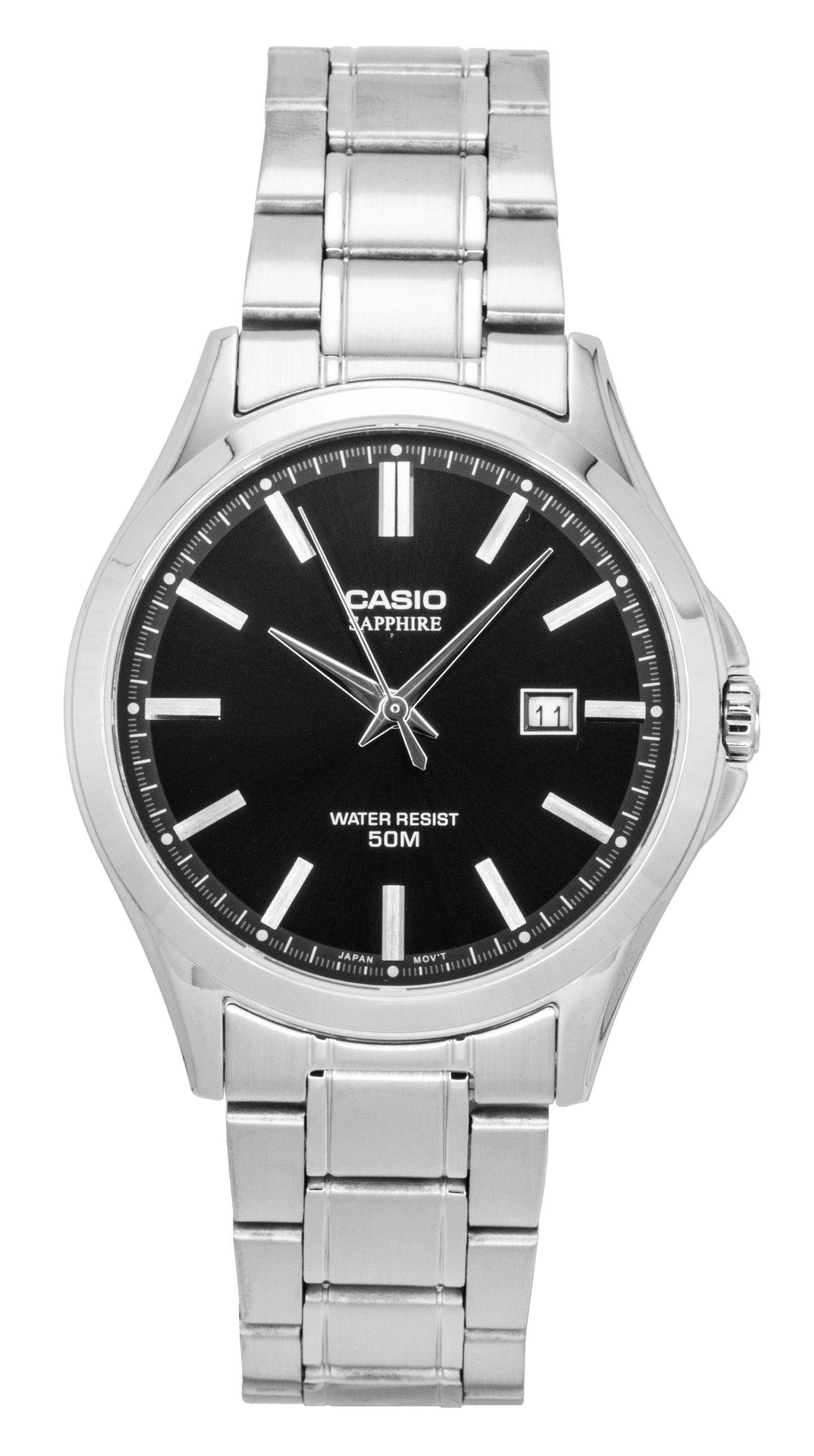 Casio Standard Analog Stainless Steel Black Dial Quartz MTS-115D-1AV Men's Watch