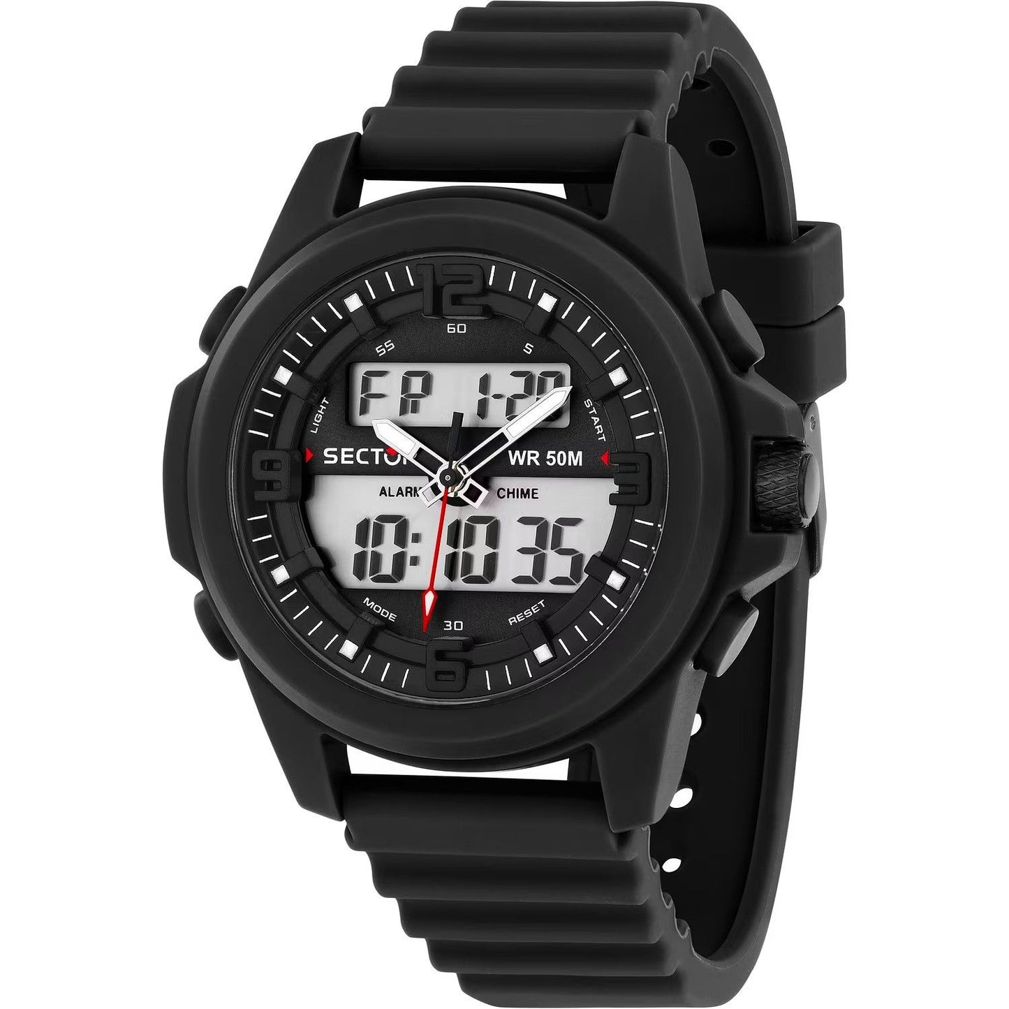 Sector Ex-48 Silicone Strap Black Dial Quartz R3251302001 Men's Watch