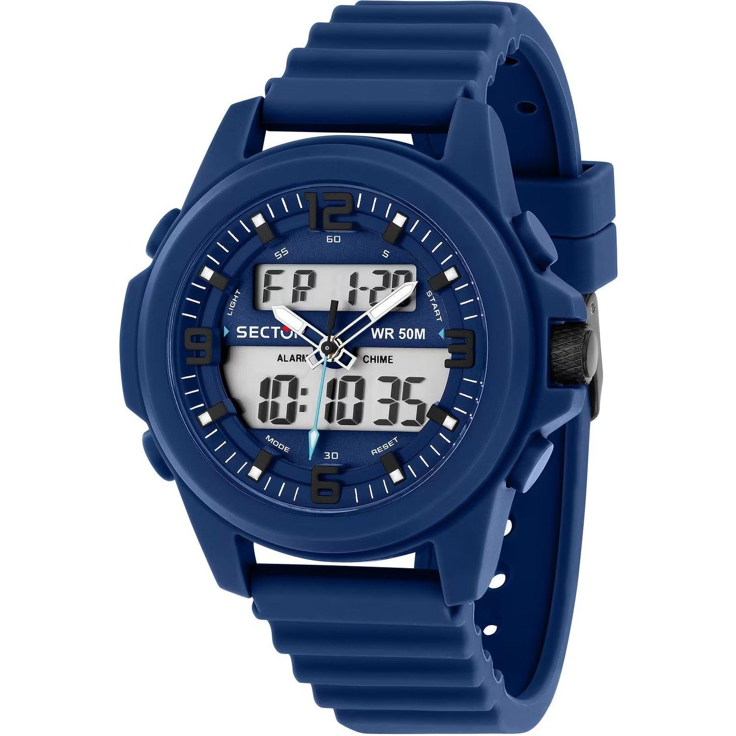 Sector Ex-48 Silicone Strap Blue Dial Quartz R3251302003 Men's Watch