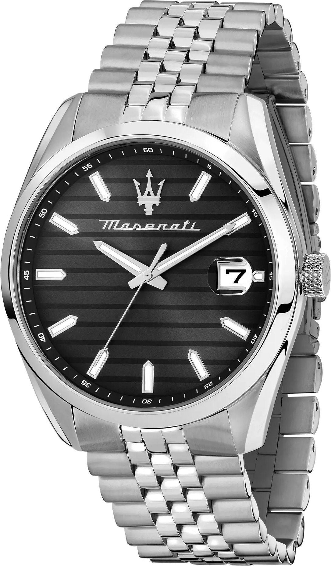 Maserati Attrazione Stainless Steel Black Dial Quartz R8853151026 Men's Watch