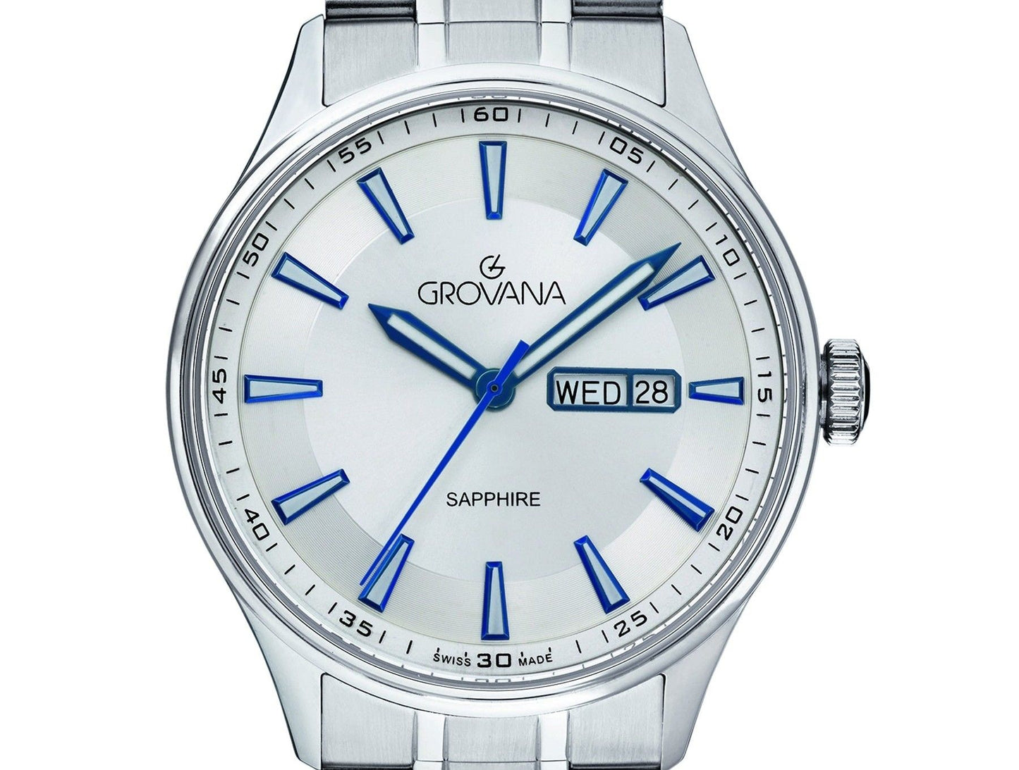 Grovana St. Andrews Stainless Steel Silver Dial Quartz 1194.1132 Men's Watch