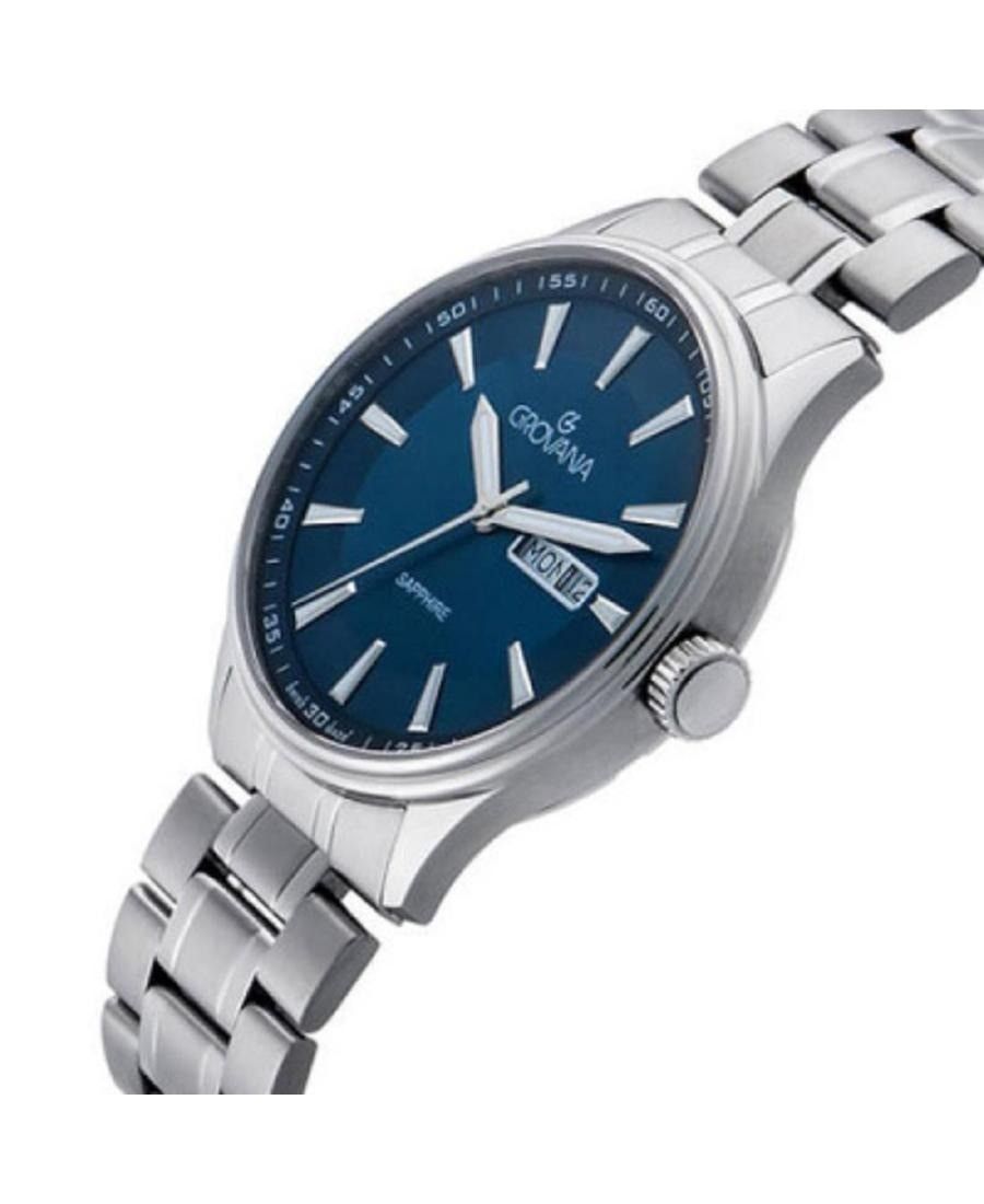 Grovana St. Andrews Stainless Steel Blue Dial Quartz 1194.1135 Men's Watch