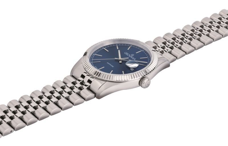 Grovana Kensington Royal Stainless Steel Blue Dial Quartz 1542.1135 Men's Watch