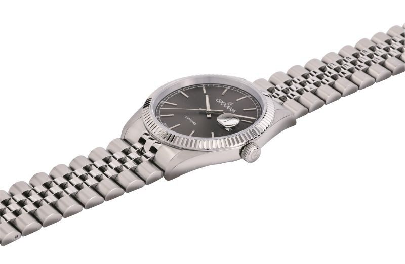 Grovana Kensington Royal Stainless Steel Anthracite Dial Quartz 1542.1137 Men's Watch