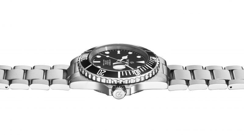 Grovana Key West Stainless Steel Black Dial Automatic Diver's 1571.2137 300M Men's Watch