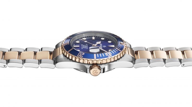 Grovana Key West Two Tone Stainless Steel Blue Dial Automatic Diver's 1571.2155 300M Men's Watch