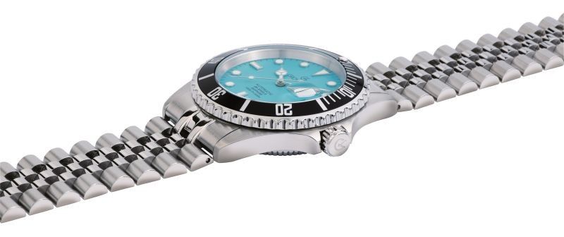 Grovana Key West Celebration Stainless Steel Ice Blue Dial Automatic Diver's 1571.2231 300M Men's Watch