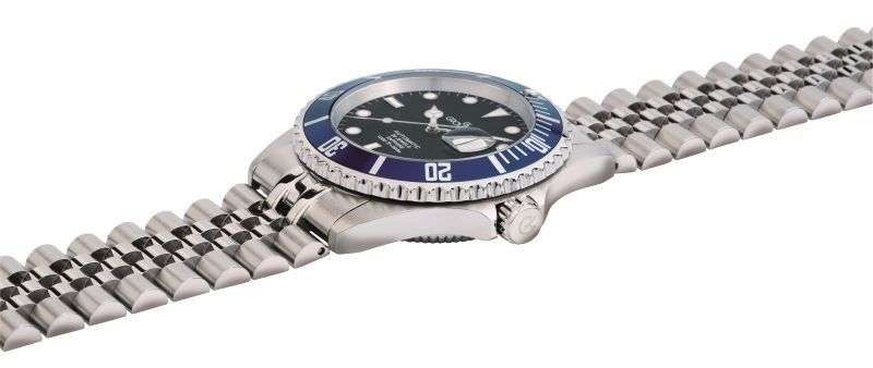 Grovana Key West Stainless Steel Black Dial Automatic Diver's 1571.2235 300M Men's Watch