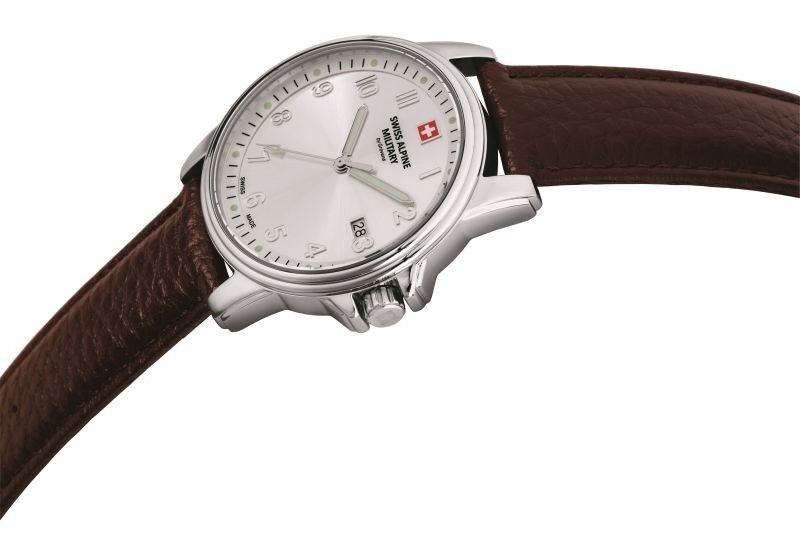 Swiss Alpine Military By Grovana Leader Silver Dial Quartz 7011.1532 100M Men's Watch