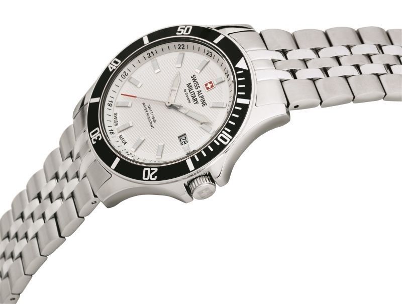 Swiss Alpine Military By Grovana Challenger Silver Dial Quartz 7022.1132 100M Men's Watch