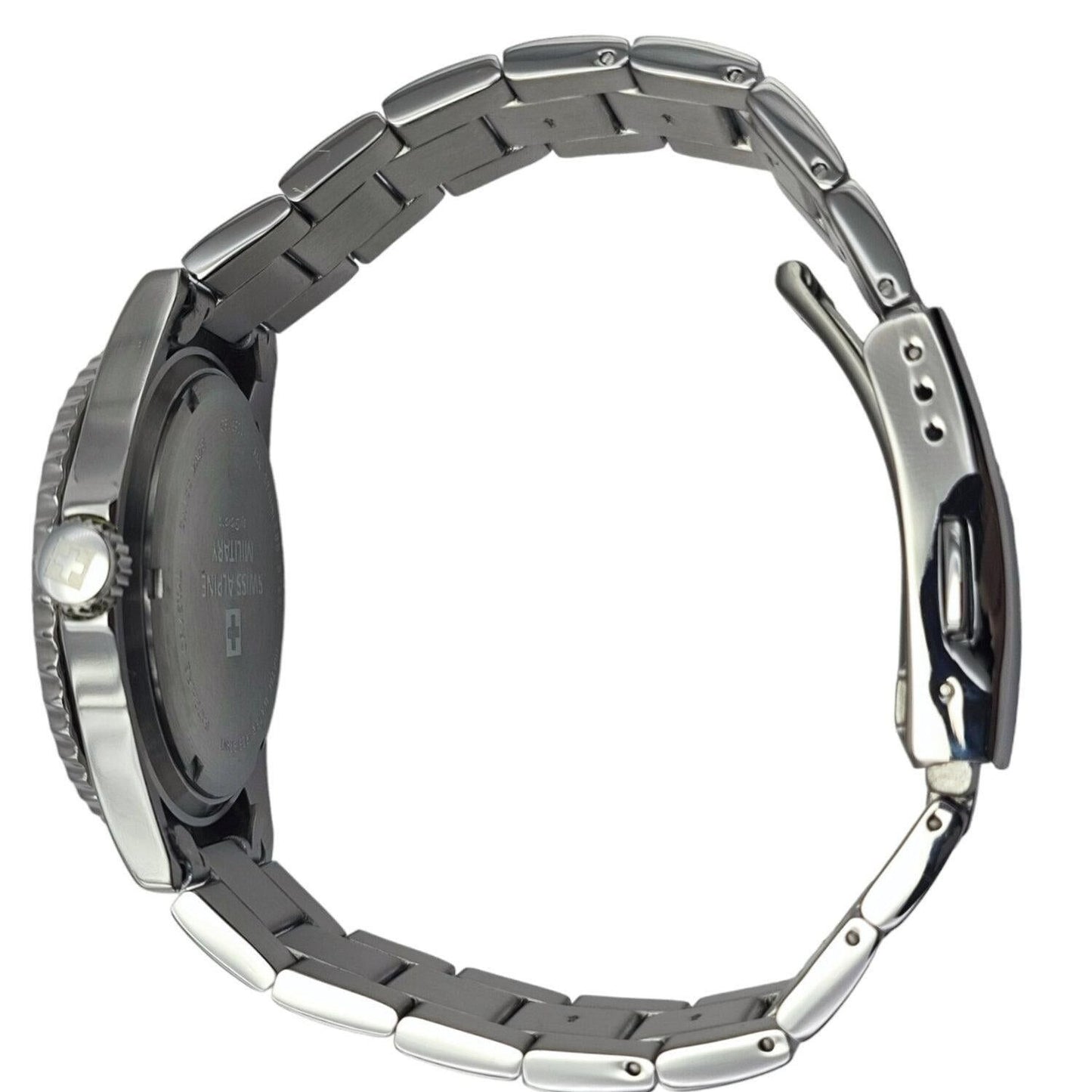 Swiss Alpine Military Master Diver GMT Stainless Steel Black Dial Quartz 7052.1131 100M Men's Watch
