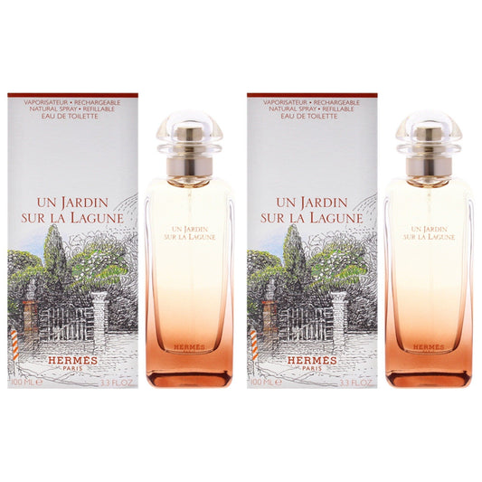 Hermes Un Jardin Sur La Lagune for Unisex 3.3 oz EDT Spray Pack of 2