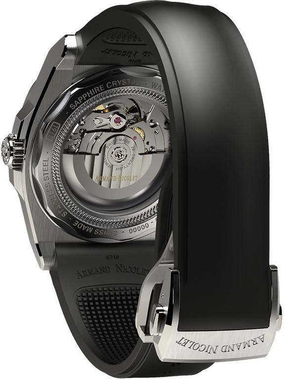 Armand Nicolet Tramelan J09 Grey Dial Automatic A660AAA-GR-GG4710N Black Rubber Strap Men's Watch