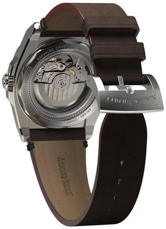Armand Nicolet Tramelan J09 Grey Dial Automatic A660AAA-GR-PK4140TM Calf Leather Strap Men's Watch