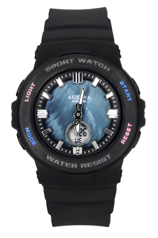 Invicta Activa Analog Digital Thermoplastic Polyurethane Strap Blue Mother of Pearl Dial Quartz ACW2125-001 Unisex Watch