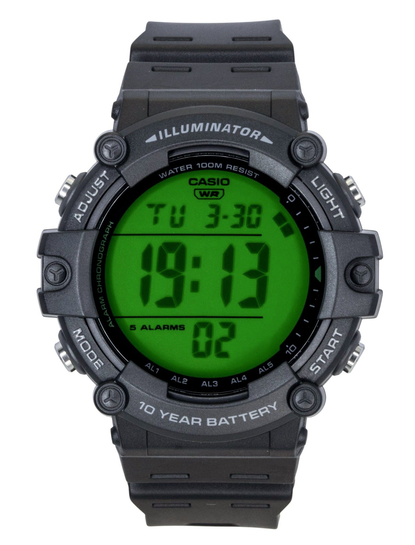 Casio Multifunctional Digital Resin Strap Quartz AE-1500WHC-1AV 100M Men's Watch
