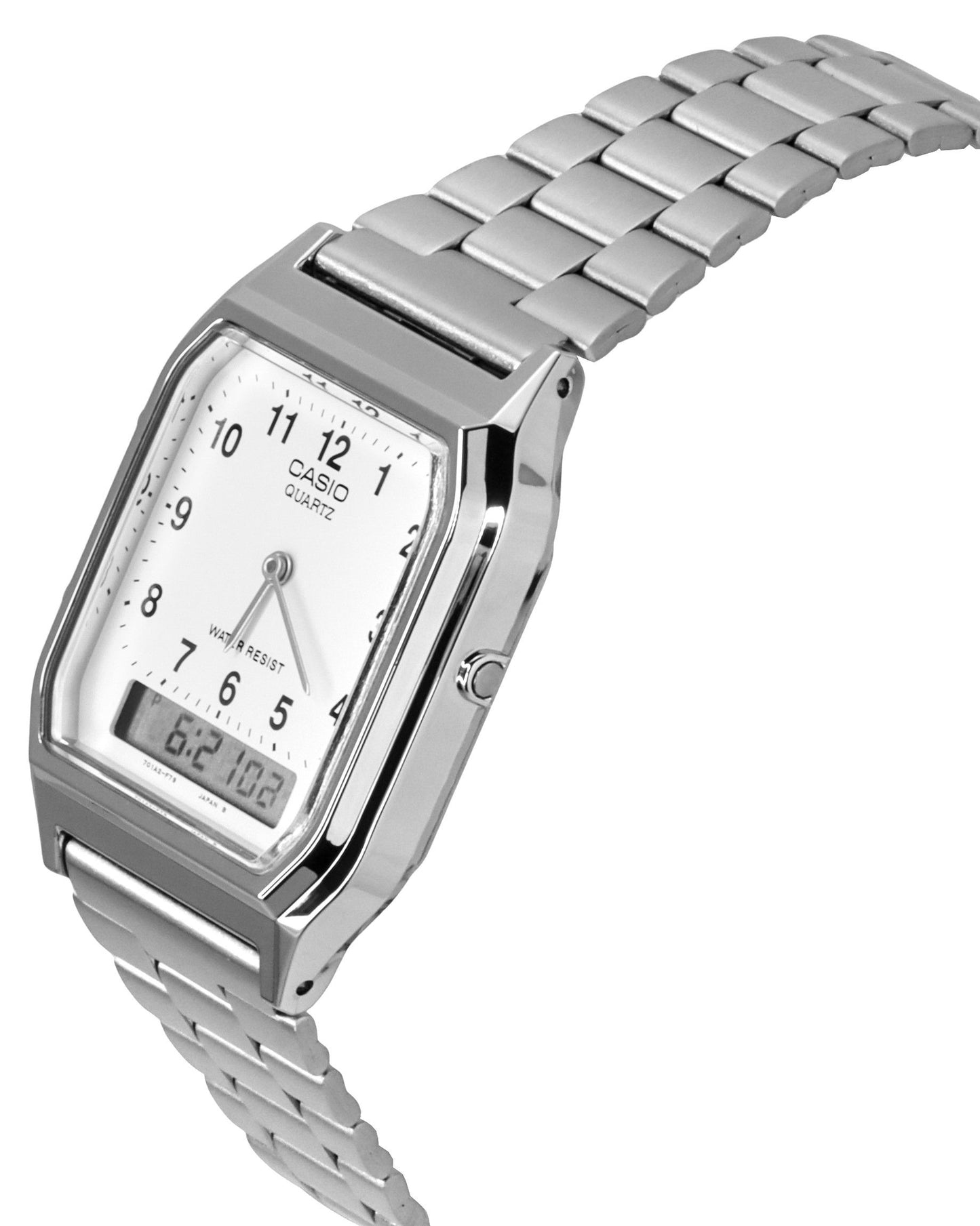 Casio Vintage Dual Time Analog Digital Quartz AQ-230A-7BMQ AQ230A-7BMQ Unisex Watch