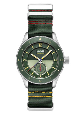AVI-8 Flyboy Airmaster Sector Meca-Quartz Vert Green Nylon Strap Green Dial AV-4112-02 Men's Watch