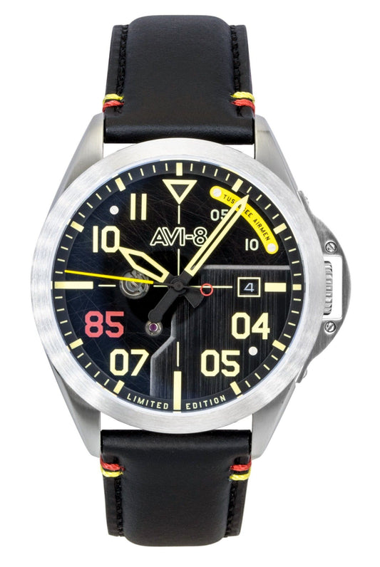 AVI-8 P-51 Mustang Patriot Automatic Tuskegee Airmen 85th Anniversary Limited Edition Black Dial AV-4148-01 Men's Watch