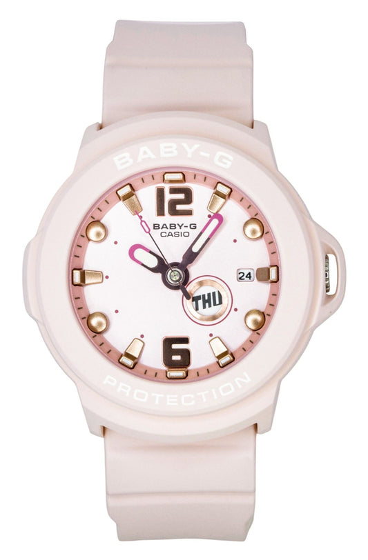 Casio Baby-G Plus Analog Resin Strap Pastel Pink Dial Quartz BGA-15K-4A 100M Women's Watch