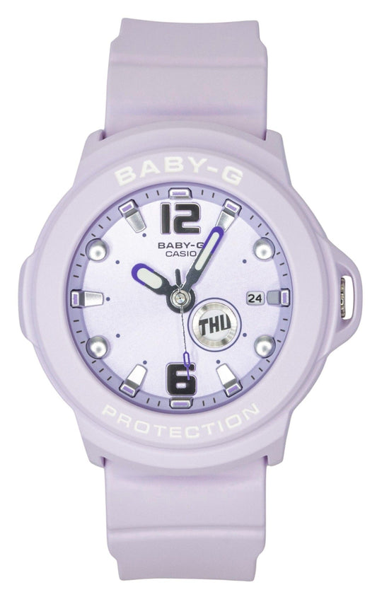 Casio Baby-G Plus Analog Resin Purple Dial Quartz BGA-15K-6A 100M Women's Watch With Convertible Holder