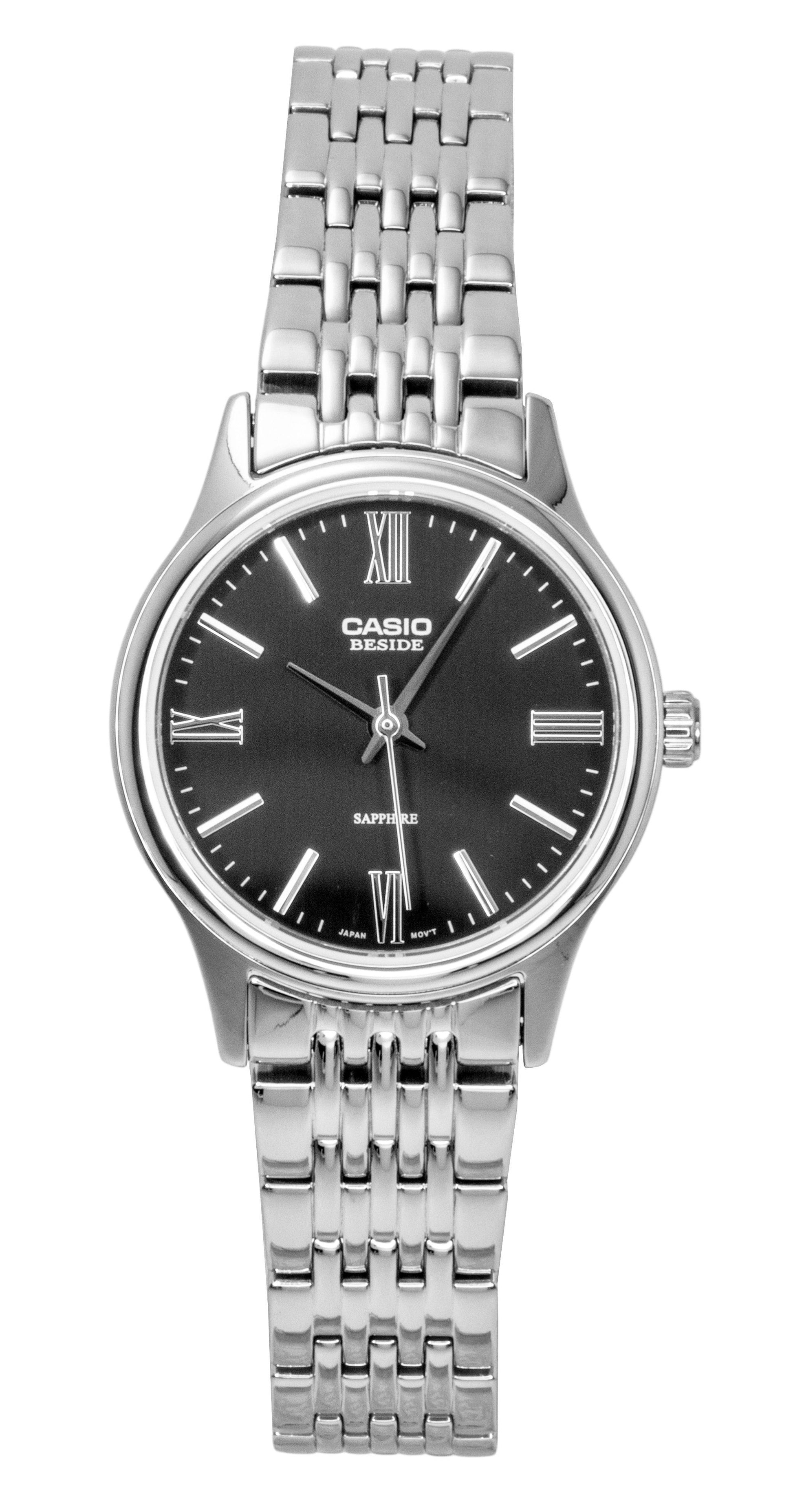 Casio Beside Analog Stainless Steel Black Dial Quartz BLS-100D-1AV Women's Watch