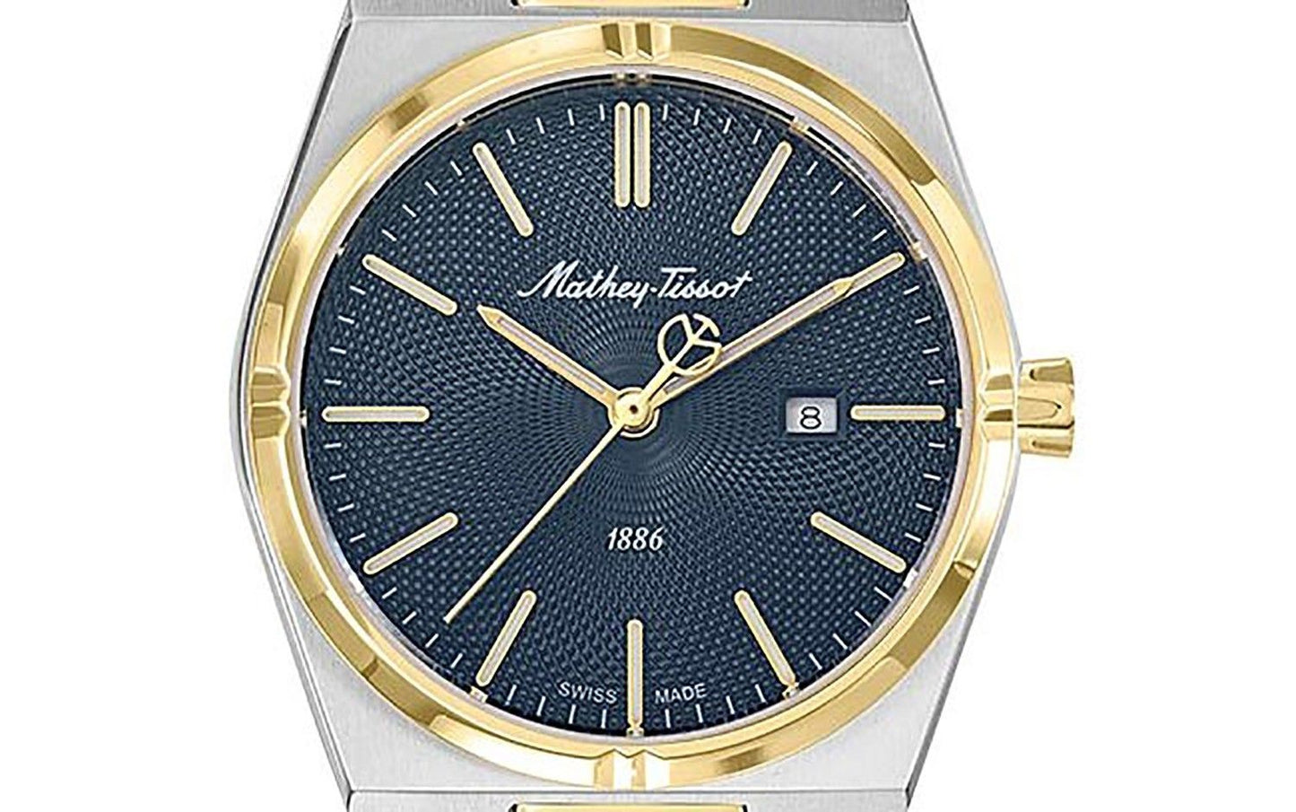 Mathey-Tissot Zeus Two Tone Stainless Steel Blue Dial Quartz D118BBU Women's Watch