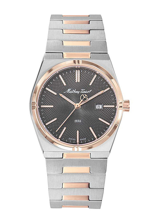 Mathey-Tissot Zeus Two Tone Stainless Steel Black Dial Quartz D118RS Women's Watch