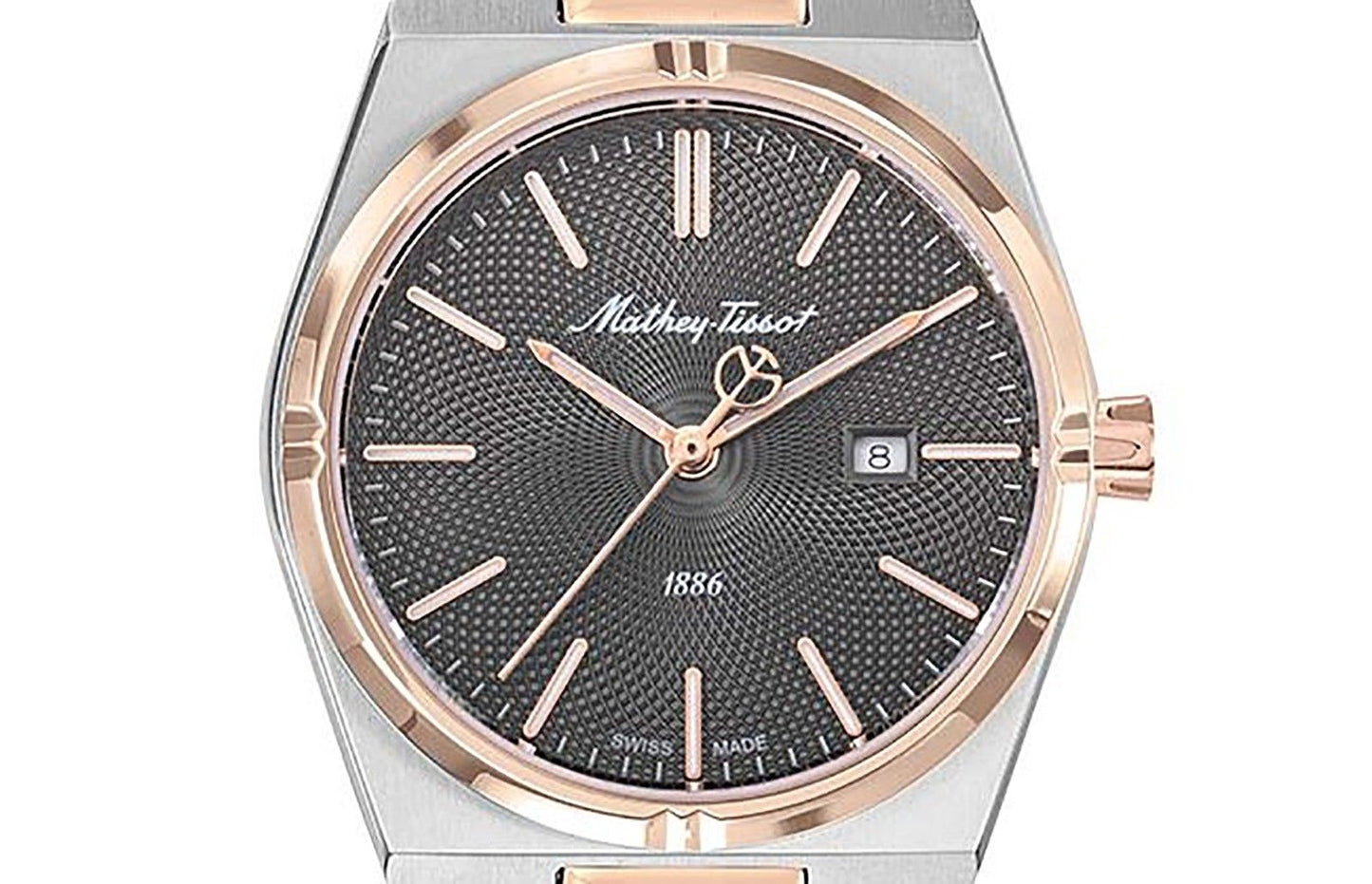 Mathey-Tissot Zeus Two Tone Stainless Steel Black Dial Quartz D118RS Women's Watch