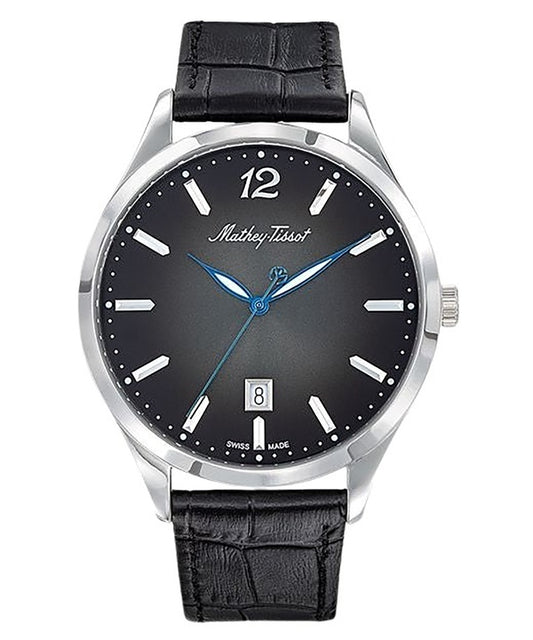 Mathey-Tissot Urban Leather Strap Black Dial Quartz D411AN Women's Watch