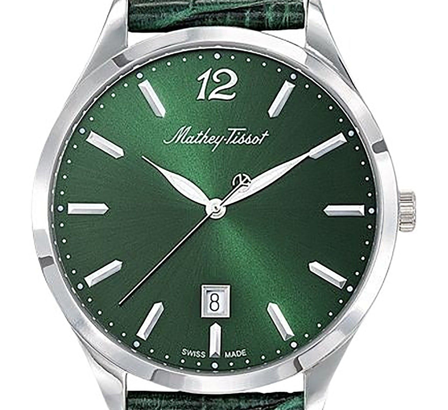 Mathey-Tissot Urban Leather Strap Green Dial Quartz D411AV Women's Watch