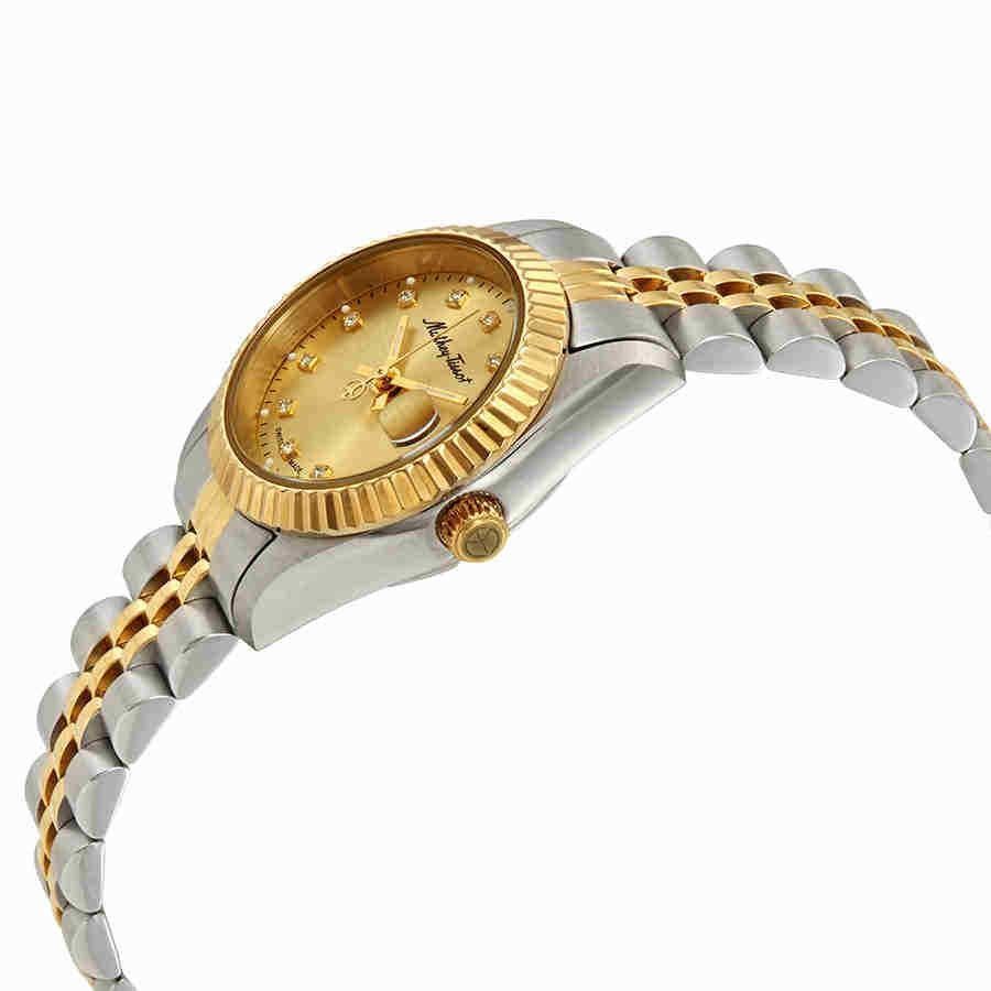 Mathey-Tissot Mathy II Two Tone Stainless Steel Gold Dial Quartz D710BDI Women's Watch