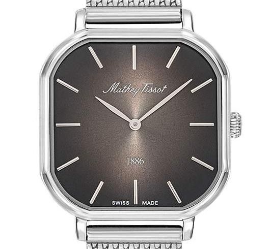 Mathey-Tissot Monsoon Square Stainless Steel Black Dial Quartz D7917AN Women's Watch