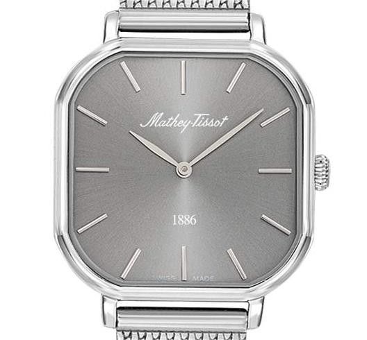 Mathey-Tissot Monsoon Square Stainless Steel Silver Dial Quartz D7917AS Women's Watch