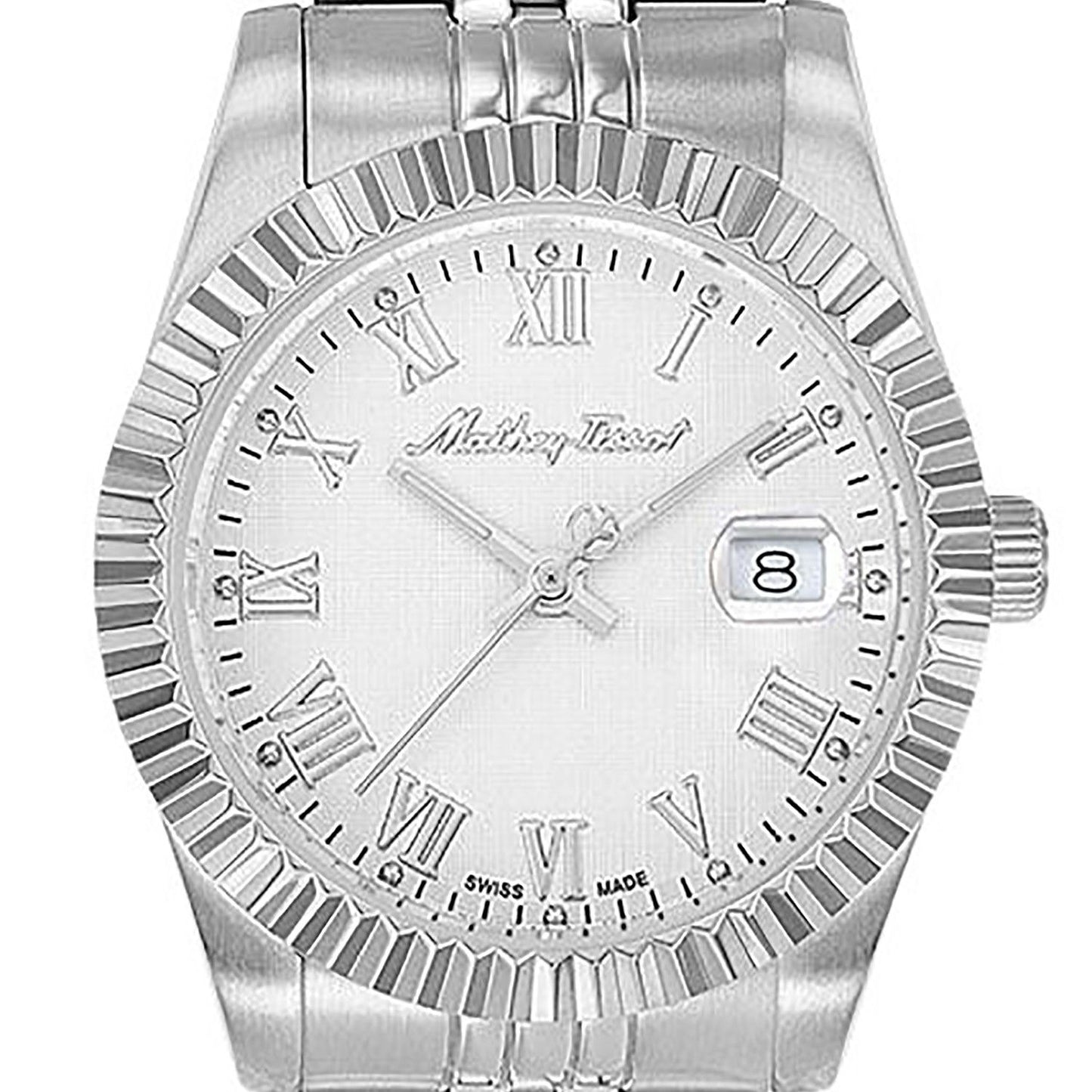 Mathey-Tissot Mathy III Roman Stainless Steel White Dial Quartz D810ABR Women's Watch