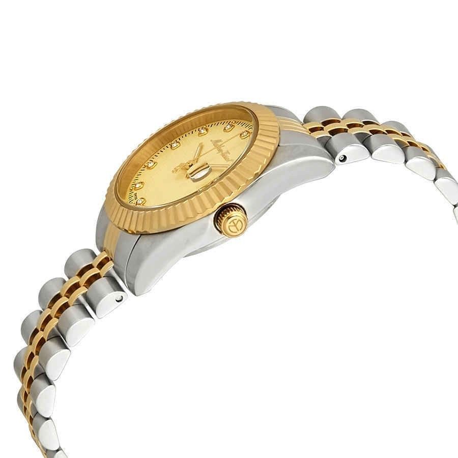 Mathey-Tissot Mathy III Two Tone Stainless Steel Gold Dial Quartz D810BDI Women's Watch
