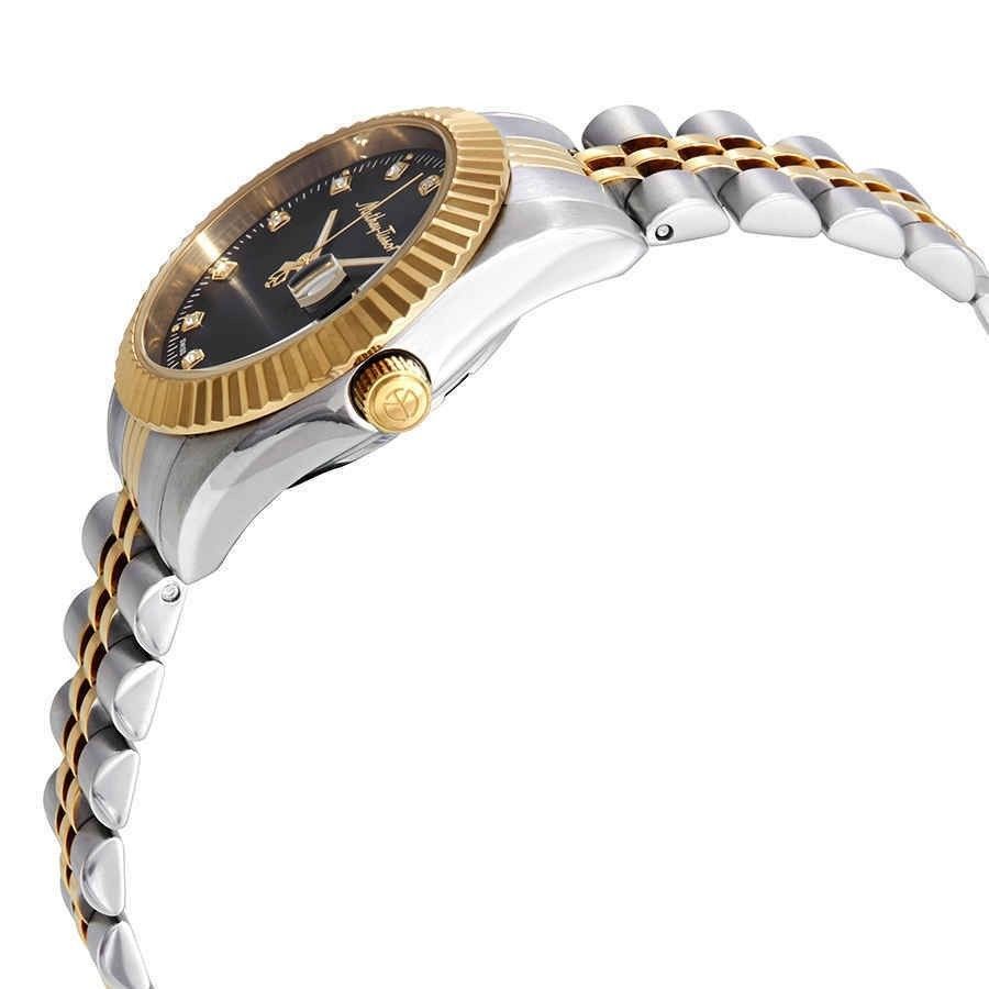 Mathey-Tissot Mathy III Two Tone Stainless Steel Black Dial Quartz D810BN Women's Watch
