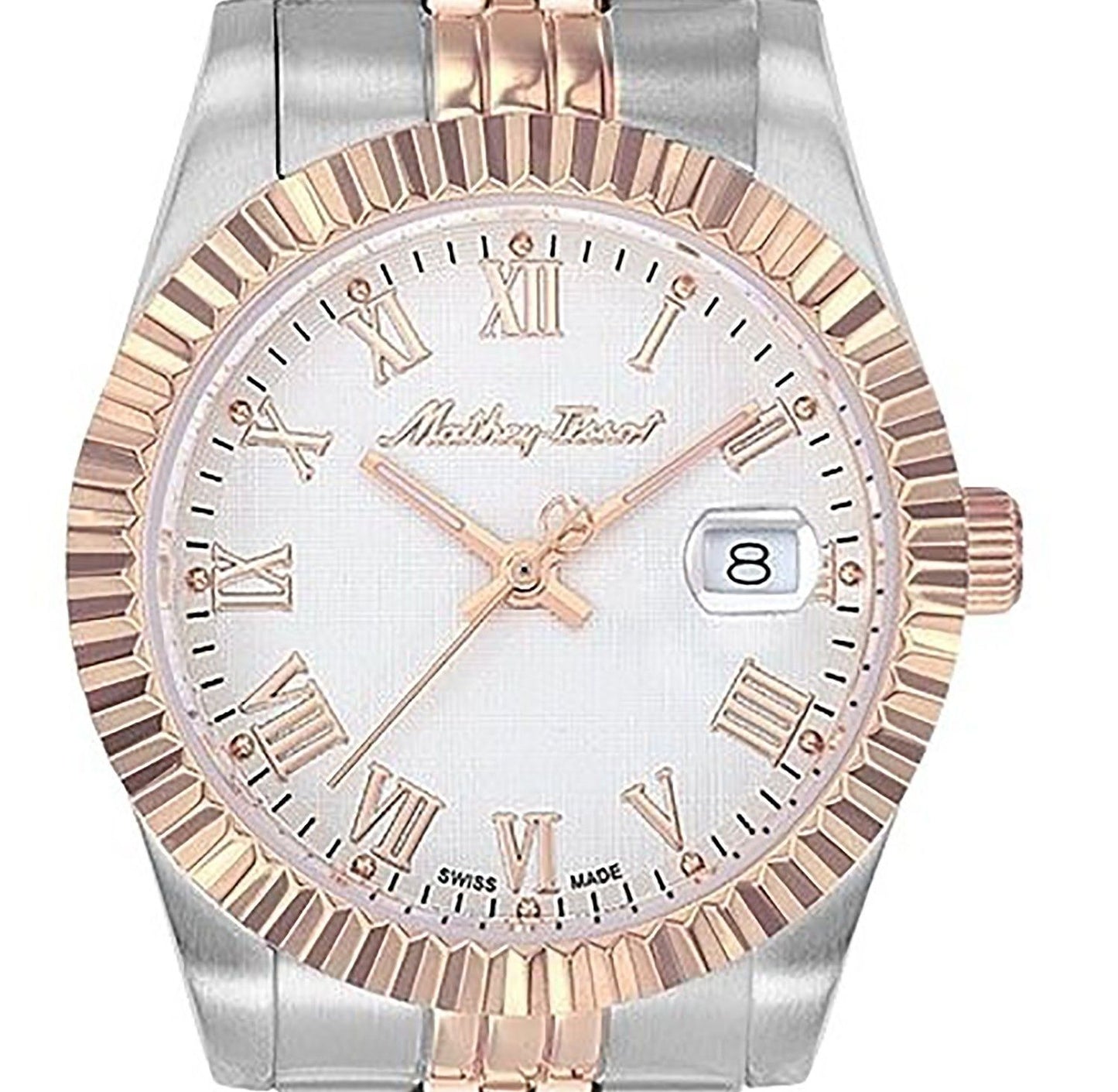 Mathey-Tissot Mathy III Roman Two Tone Stainless Steel White Dial Quartz D810BRA Women's Watch