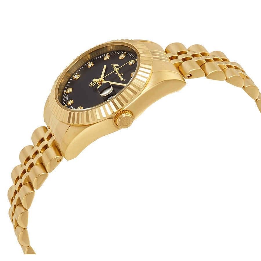 Mathey-Tissot Mathy III Gold Tone Stainless Steel Black Dial Quartz D810PDI Women's Watch