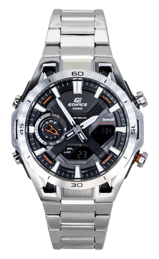 Casio Edifice Analog Digital Smartphone Link Stainless Steel Black Dial Solar ECB-2300D-1A 100M Men's Watch
